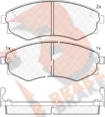 R Brake RB0877 - Комплект спирачно феродо, дискови спирачки vvparts.bg