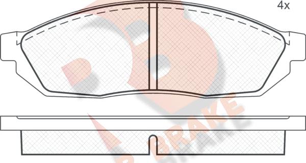 R Brake RB0311 - Комплект спирачно феродо, дискови спирачки vvparts.bg