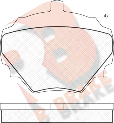 R Brake RB0231 - Комплект спирачно феродо, дискови спирачки vvparts.bg