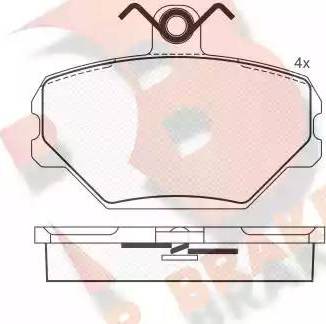 R Brake RB0780 - Комплект спирачно феродо, дискови спирачки vvparts.bg