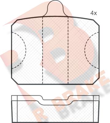 R Brake RB0737 - Комплект спирачно феродо, дискови спирачки vvparts.bg