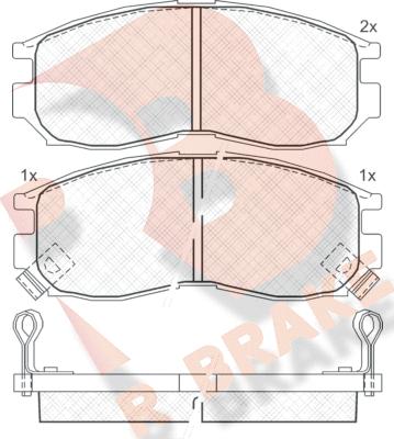 R Brake RB0771 - Комплект спирачно феродо, дискови спирачки vvparts.bg