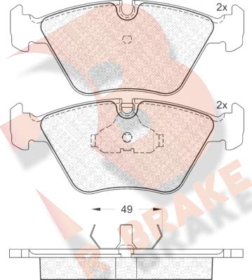 R Brake RB0773 - Комплект спирачно феродо, дискови спирачки vvparts.bg