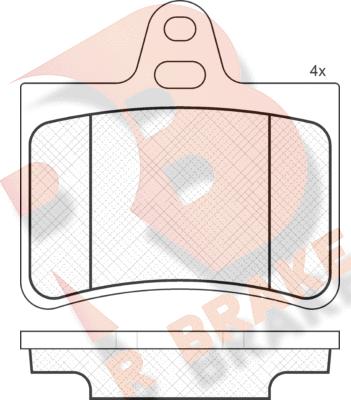 R Brake RB1407 - Комплект спирачно феродо, дискови спирачки vvparts.bg