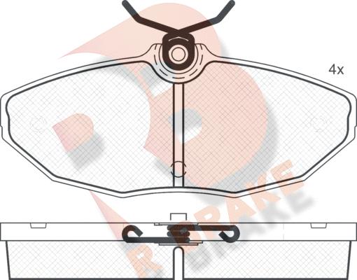 R Brake RB1546 - Комплект спирачно феродо, дискови спирачки vvparts.bg