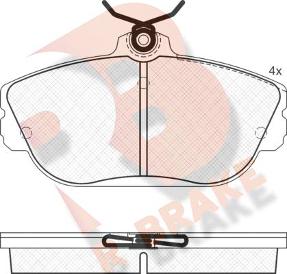 R Brake RB1506 - Комплект спирачно феродо, дискови спирачки vvparts.bg