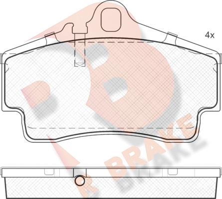 R Brake RB1619 - Комплект спирачно феродо, дискови спирачки vvparts.bg