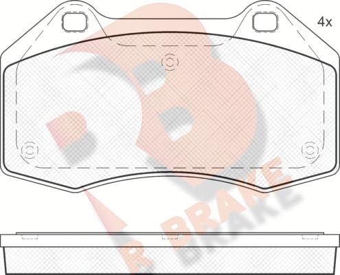 R Brake RB1679 - Комплект спирачно феродо, дискови спирачки vvparts.bg