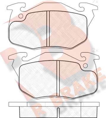 R Brake RB1120 - Комплект спирачно феродо, дискови спирачки vvparts.bg