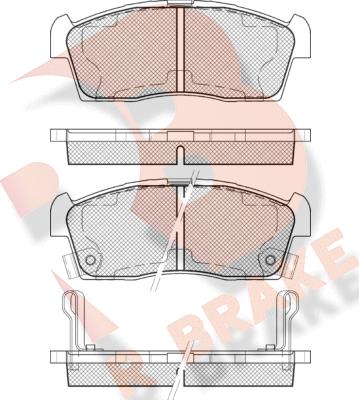 R Brake RB1833-203 - Комплект спирачно феродо, дискови спирачки vvparts.bg