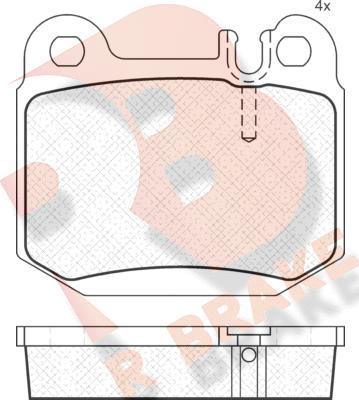 R Brake RB1391 - Комплект спирачно феродо, дискови спирачки vvparts.bg