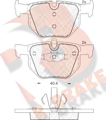 R Brake RB1739 - Комплект спирачно феродо, дискови спирачки vvparts.bg