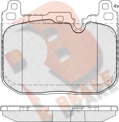 R Brake RB2093-208 - Комплект спирачно феродо, дискови спирачки vvparts.bg