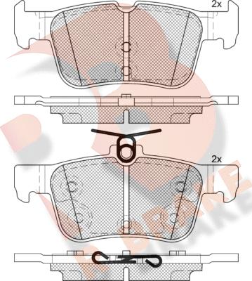 R Brake RB2198-200 - Комплект спирачно феродо, дискови спирачки vvparts.bg