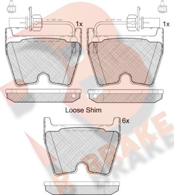 R Brake RB2113 - Комплект спирачно феродо, дискови спирачки vvparts.bg