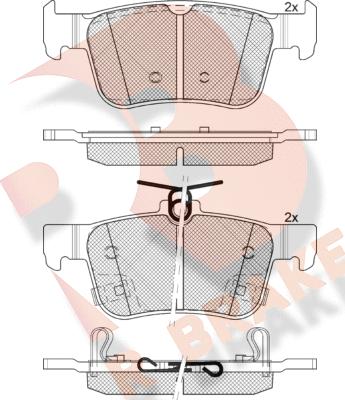 R Brake RB2315 - Комплект спирачно феродо, дискови спирачки vvparts.bg