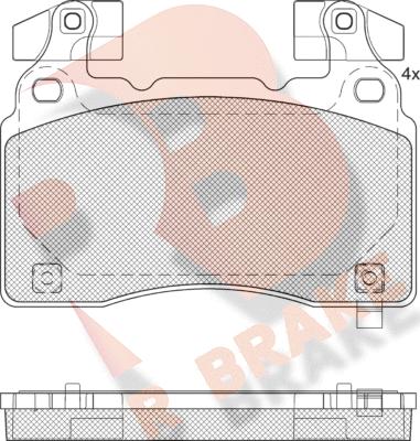 R Brake RB2286 - Комплект спирачно феродо, дискови спирачки vvparts.bg