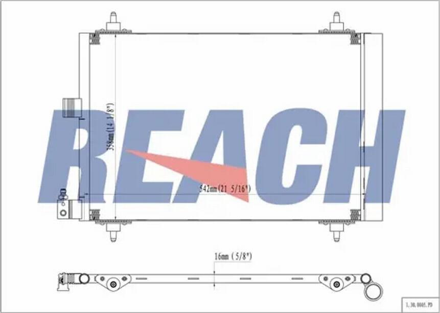 REACH 1.30.0005.PD - Кондензатор, климатизация vvparts.bg