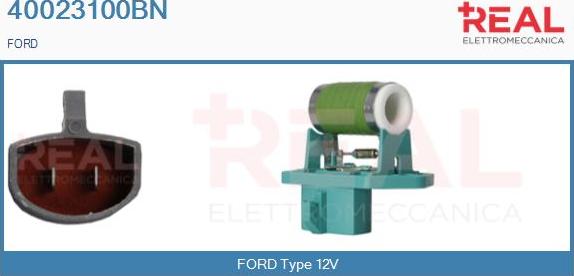 REAL 40023100BN - Резистор, електромотор-вентилатор охлаждане vvparts.bg