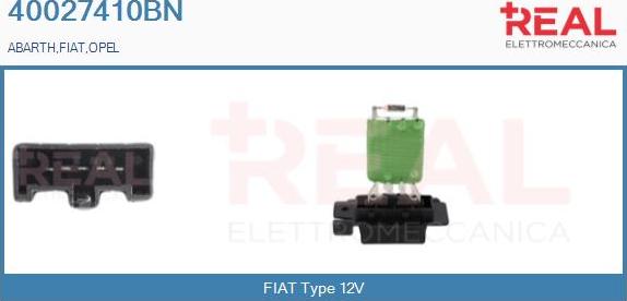 REAL 40027410BN - Съпротивление, вентилатор за вътрешно пространство vvparts.bg