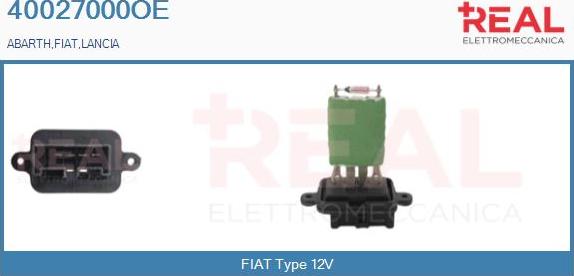 REAL 40027000OE - Съпротивление, вентилатор за вътрешно пространство vvparts.bg