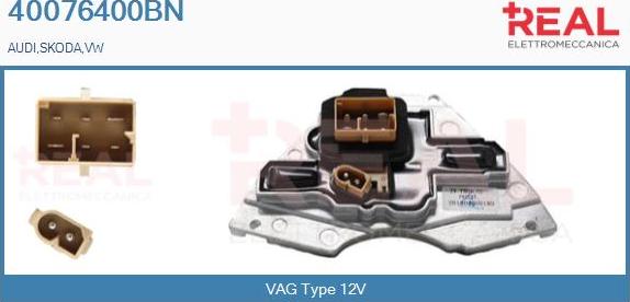 REAL 40076400BN - Съпротивление, вентилатор за вътрешно пространство vvparts.bg