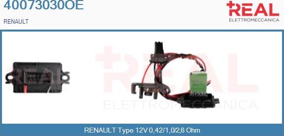 REAL 40073030OE - Съпротивление, вентилатор за вътрешно пространство vvparts.bg