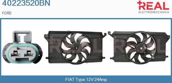 REAL 40223520BN - Електромотор, вентилатор на радиатора vvparts.bg