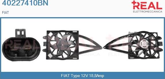 REAL 40227410BN - Електромотор, вентилатор на радиатора vvparts.bg