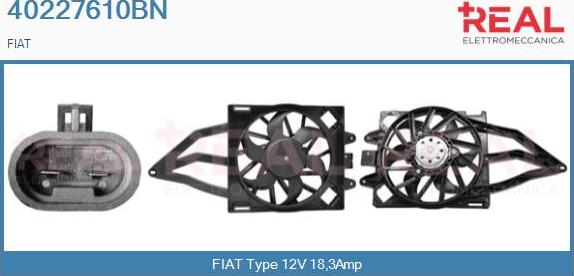 REAL 40227610BN - Електромотор, вентилатор на радиатора vvparts.bg