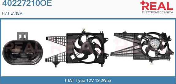 REAL 40227210OE - Електромотор, вентилатор на радиатора vvparts.bg