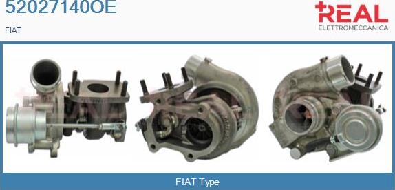 REAL 52027140OE - Турбина, принудително пълнене с въздух vvparts.bg