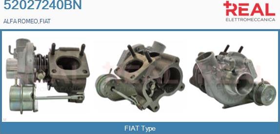 REAL 52027240BN - Турбина, принудително пълнене с въздух vvparts.bg