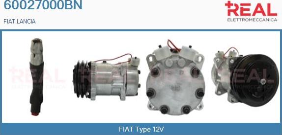 REAL 60027000BN - Компресор, климатизация vvparts.bg