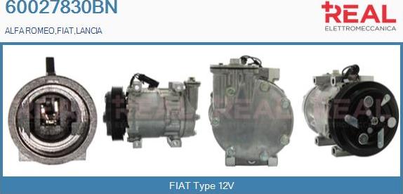 REAL 60027830BN - Компресор, климатизация vvparts.bg