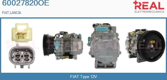 REAL 60027820OE - Компресор, климатизация vvparts.bg
