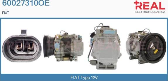 REAL 60027310OE - Компресор, климатизация vvparts.bg