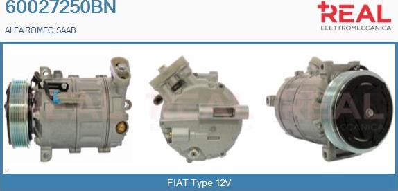 REAL 60027250BN - Компресор, климатизация vvparts.bg