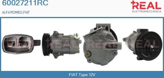 REAL 60027211RC - Компресор, климатизация vvparts.bg