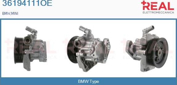 REAL 36194111OE - Хидравлична помпа, кормилно управление vvparts.bg