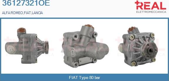 REAL 36127321OE - Хидравлична помпа, кормилно управление vvparts.bg