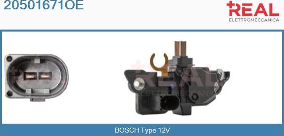 REAL 20501671OE - Регулатор на генератор vvparts.bg