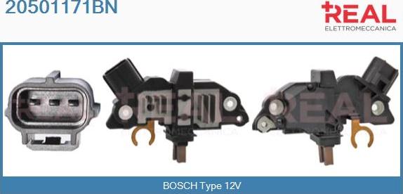 REAL 20501171BN - Регулатор на генератор vvparts.bg