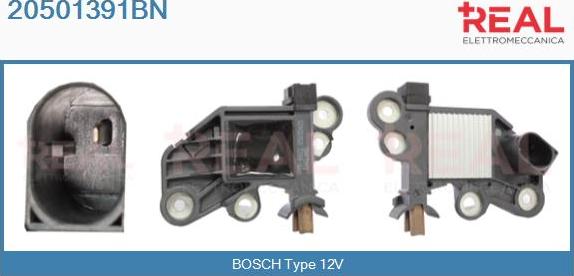 REAL 20501391BN - Регулатор на генератор vvparts.bg