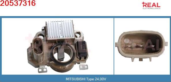 REAL 20537316OE - Регулатор на генератор vvparts.bg