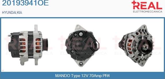 REAL 20193941OE - Генератор vvparts.bg