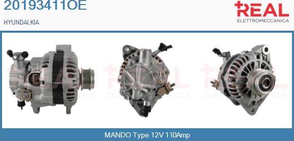 REAL 20193411OE - Генератор vvparts.bg