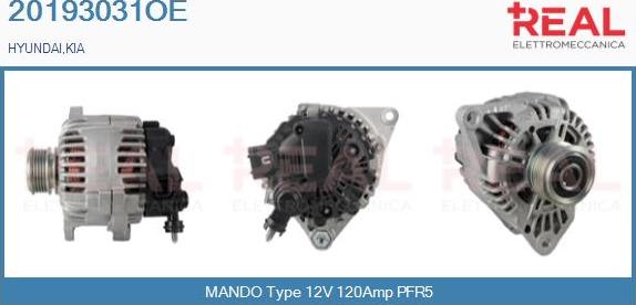 REAL 20193031OE - Генератор vvparts.bg