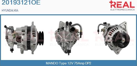 REAL 20193121OE - Генератор vvparts.bg