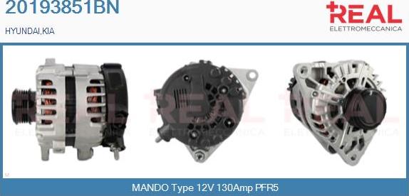 REAL 20193851BN - Генератор vvparts.bg